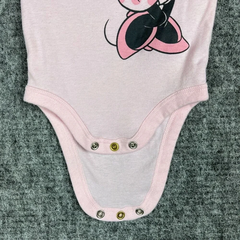 Minnie‎ Mouse Baby 6M Disney Bodysuit One Piece Jumping Beans Child Pink Softest